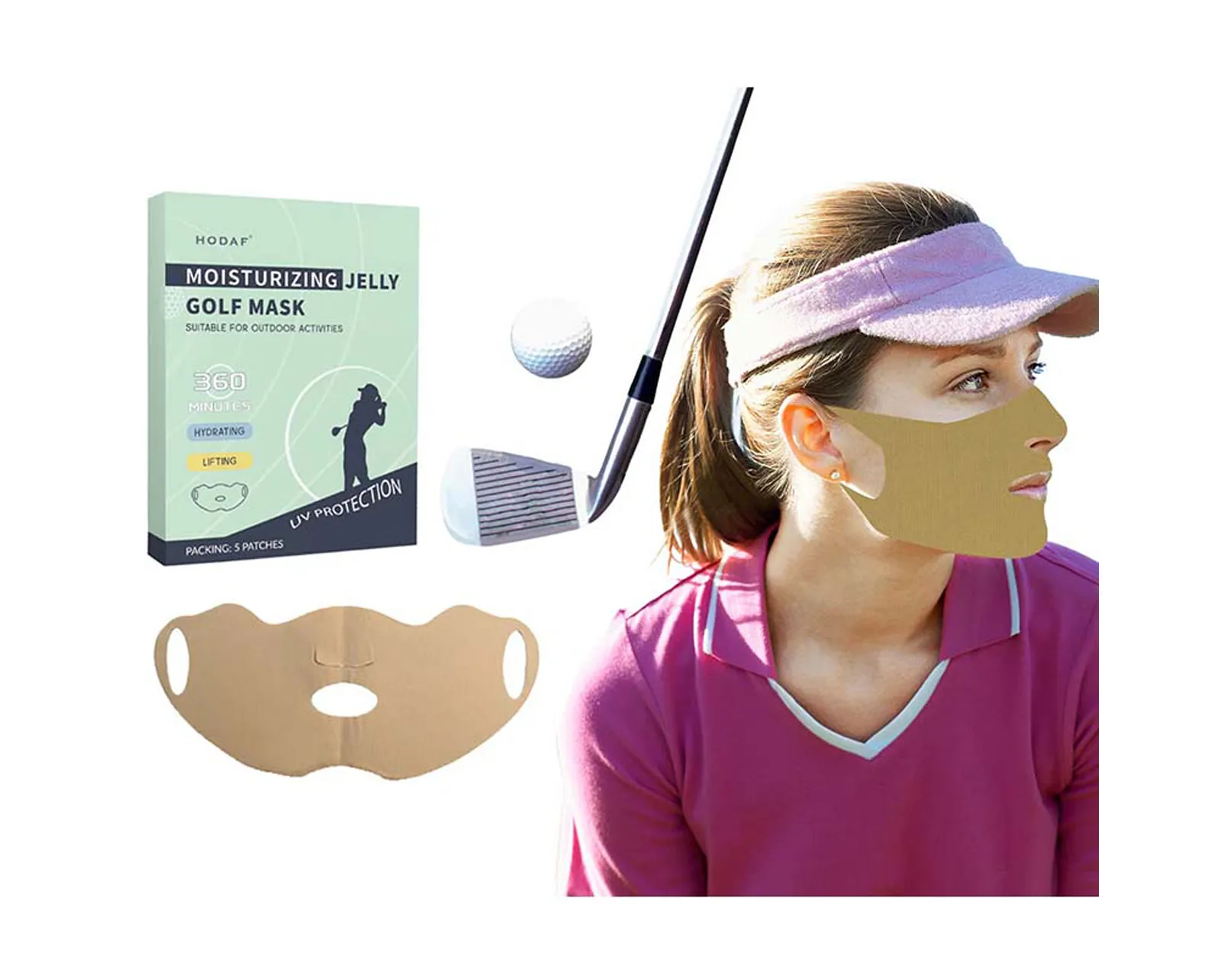 Golf Hydrogel Facial Under Skin Mask
