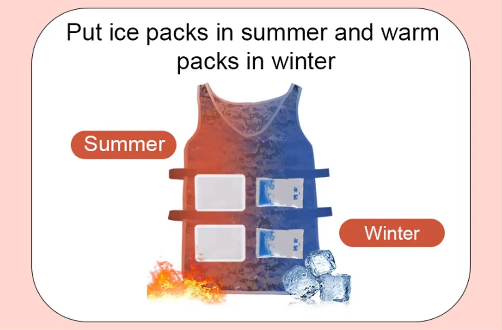Put Ice Packs in Summer and Warm Packs in Winter