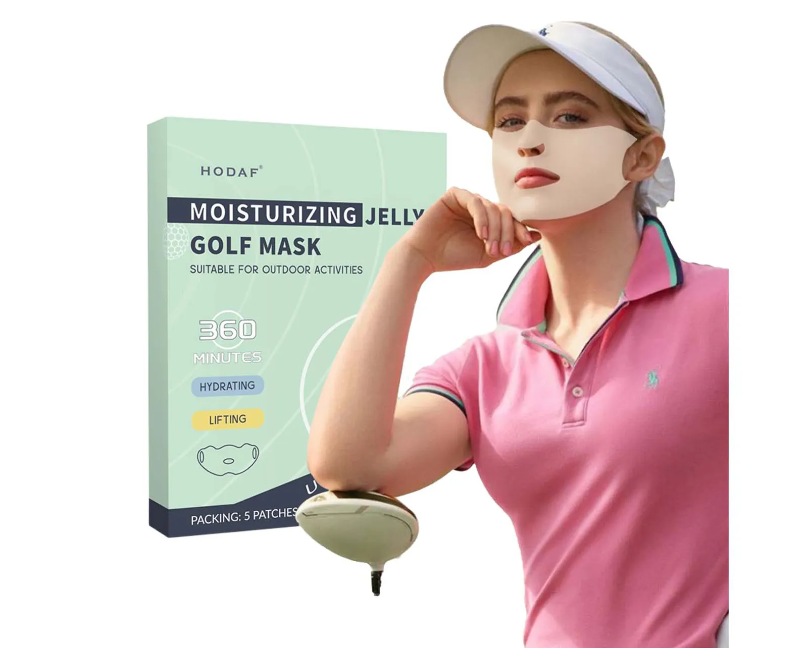 Golf Hydrogel Facial Under Skin Mask