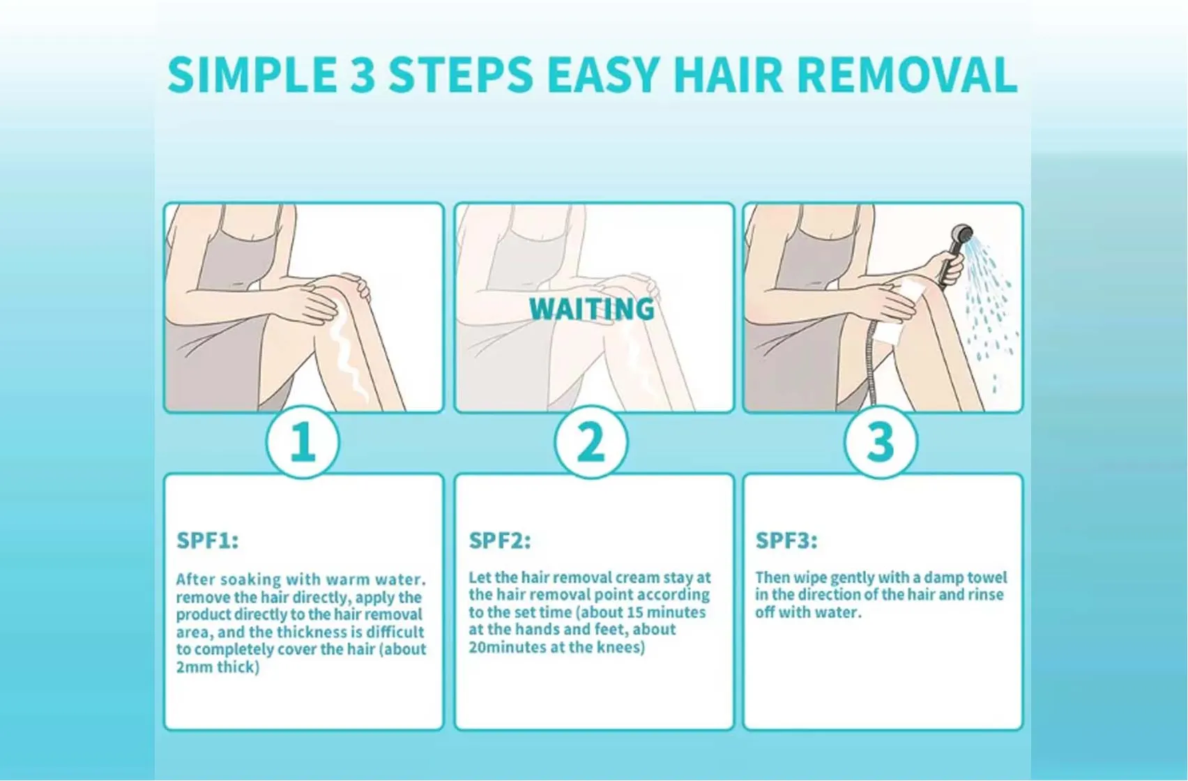 Simple 3 Steps Easy Hair Removal